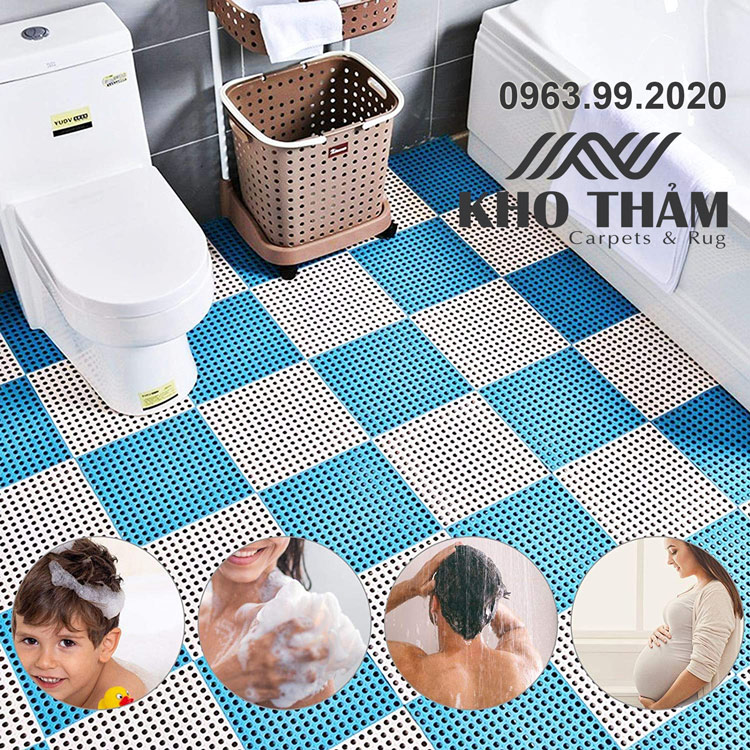 Thảm nhựa chống trơn nhà tắm nhà vệ sinh