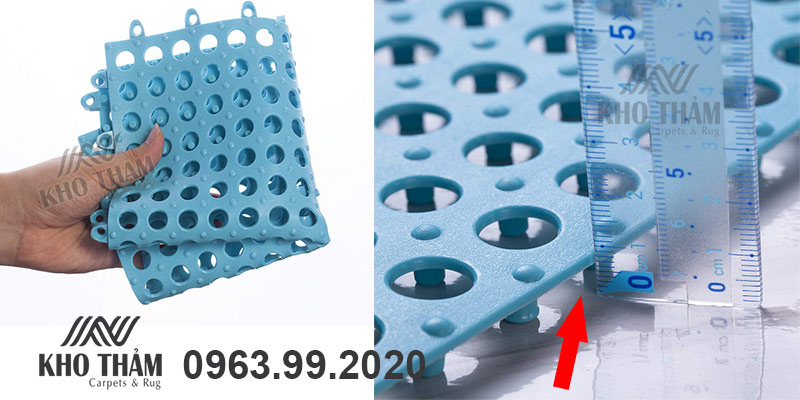 Thảm nhựa dẻo thoát nước nhà vệ sinh dày 1cm