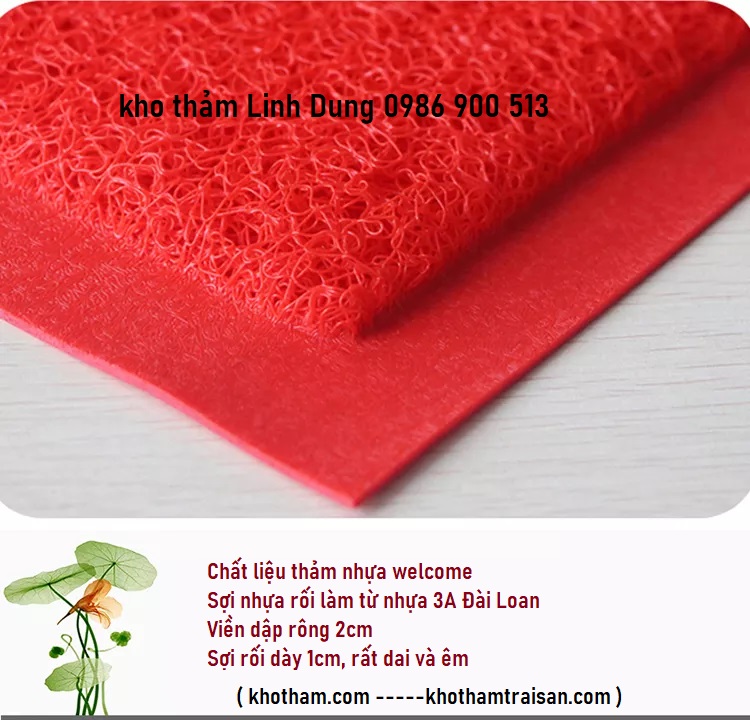 Chất liệu sợi và độ dày của thảm welcome nhựa chùi chân