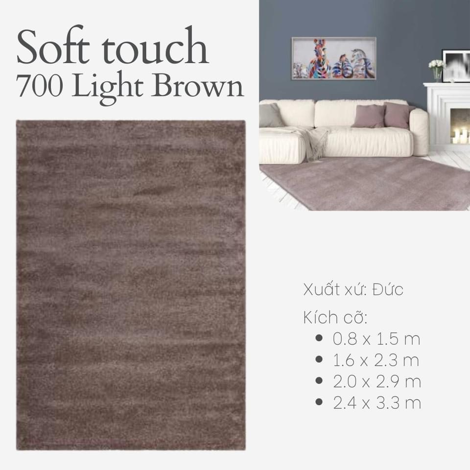 Soft touch 700 light brown sofa carpet