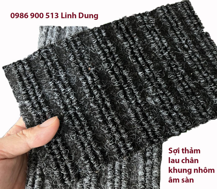 Sợi thảm lau chân khung nhôm âm sàn