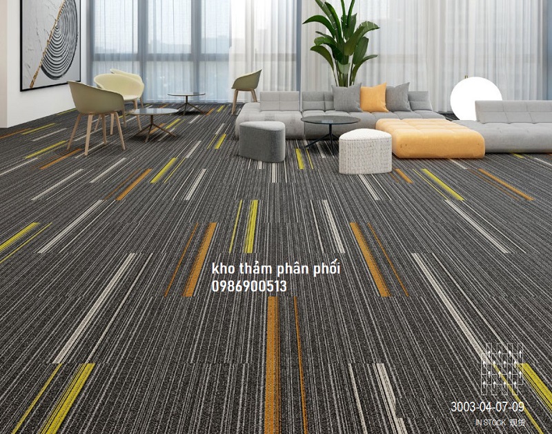 Thảm gạch HC mix giữa các màu HC03 - HC04 - HC07 - HC09