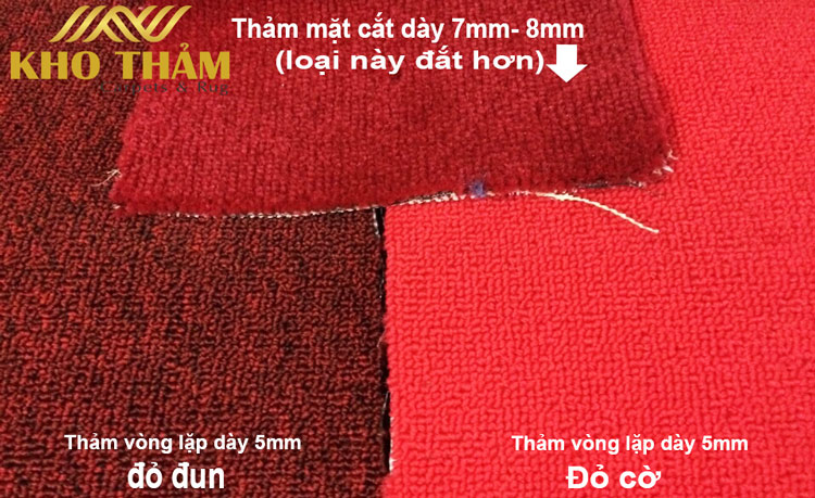 Thảm hội trường loại đẹp sợi mặt cắt