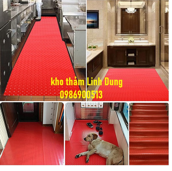 Thảm nhựa chống trơn hình lá hình que diêm, trải nhà vệ sinh, trải nhà bếp, cầu thang, khu để giày dép