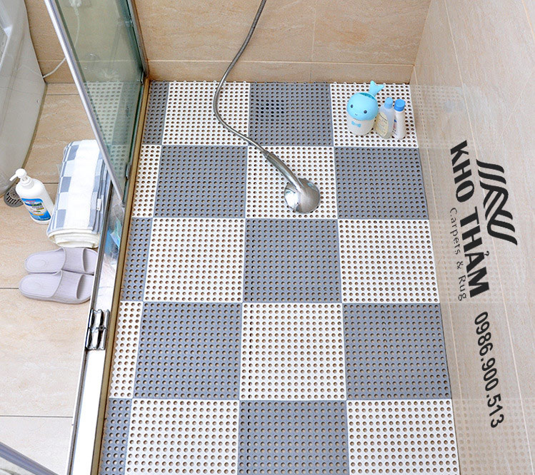Thảm nhựa ghép miếng trải nhà vệ sinh