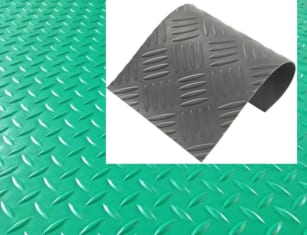 Thảm nhựa vân lá hình thoi hình que