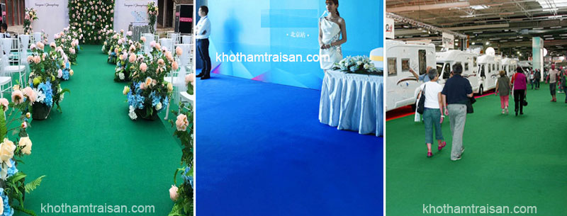 Thảm sự kiện màu xanh