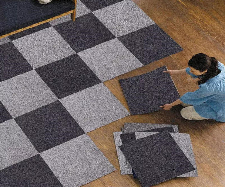 Thảm tấm trải sàn một màu