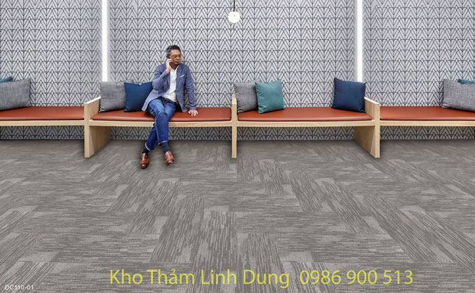 Thảm tấm trải s&agrave;n titan 3 m&agrave;u ghi 01