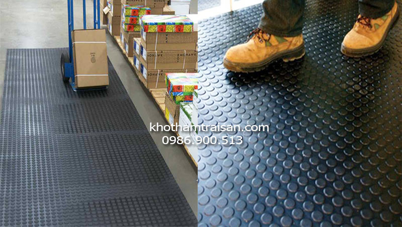 Thảm trải nhà xưởng vinyl nút tròn