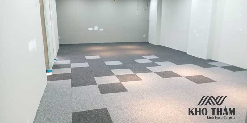 Thảm trải sàn đế cao su một màu